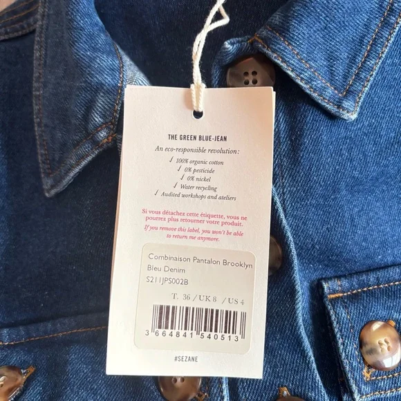 Sézane Brooklyn Denim Jumpsuit - Picture 5 of 9